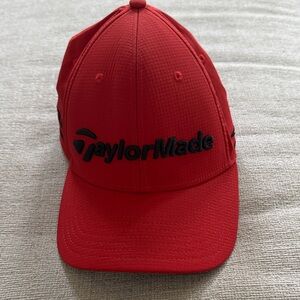 TaylorMade Red Cap with Black Logo